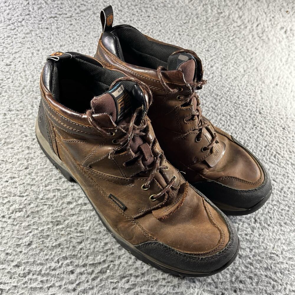 Ariat Terrain H2O Waterproof Boots Mens 14 EE Wide Brown Leather Hiking 10002183